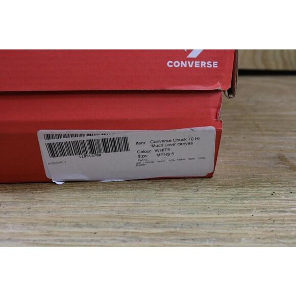 New Converse Sneakers Womens 7 White Much Love Be Nice Chucks All Star Mens 8